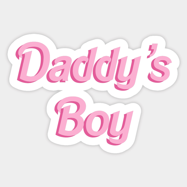 Daddy’s Boy - doll font Sticker by DiaperedFancy